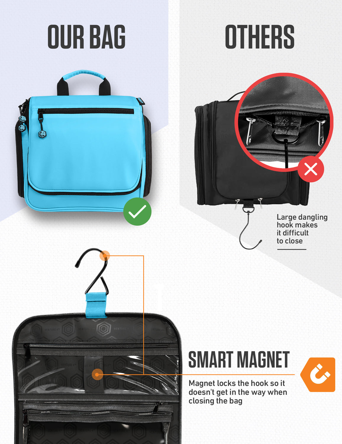 Hanging Travel Toiletry Bag - Fabs things