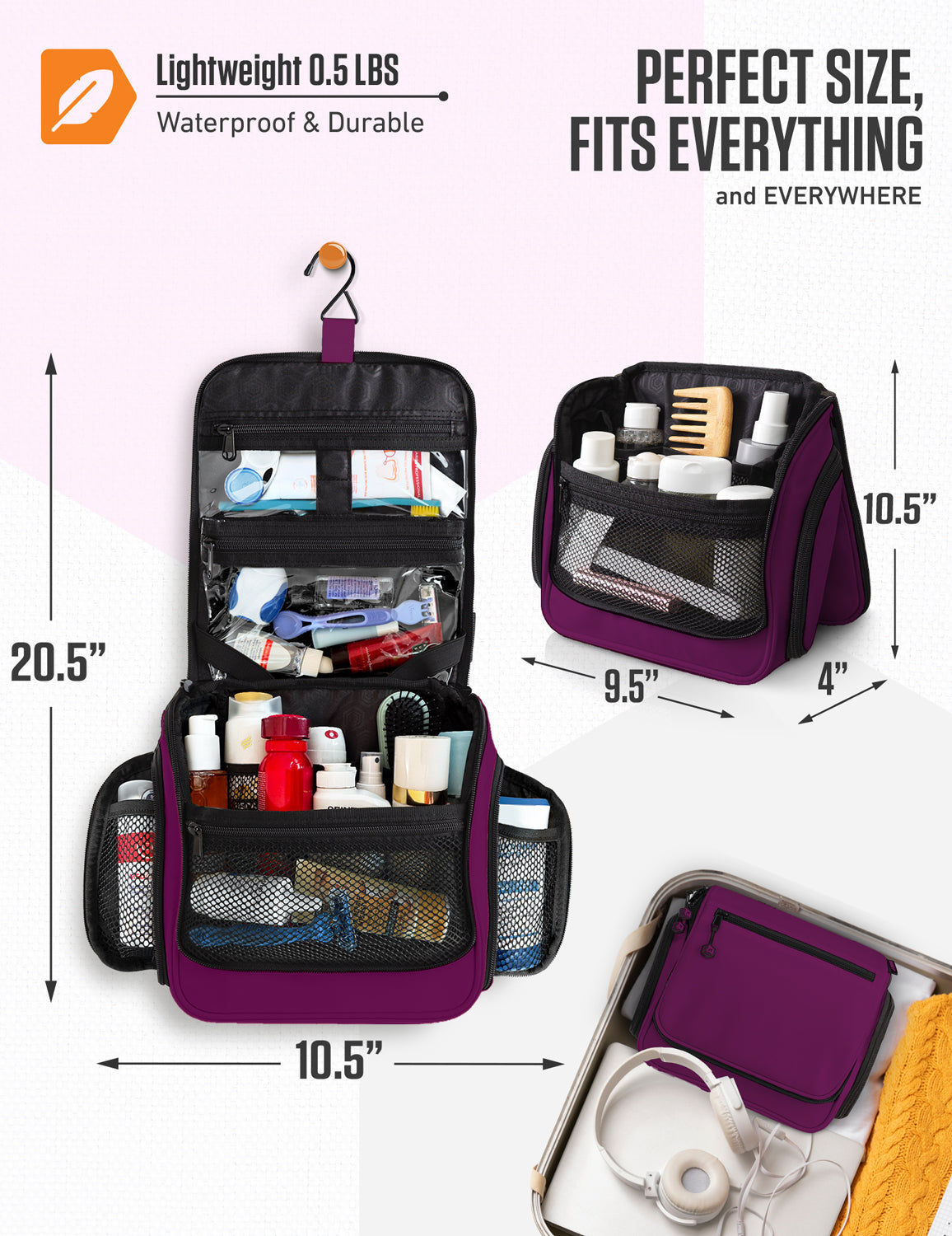 Hanging Travel Toiletry Bag - Fabs things
