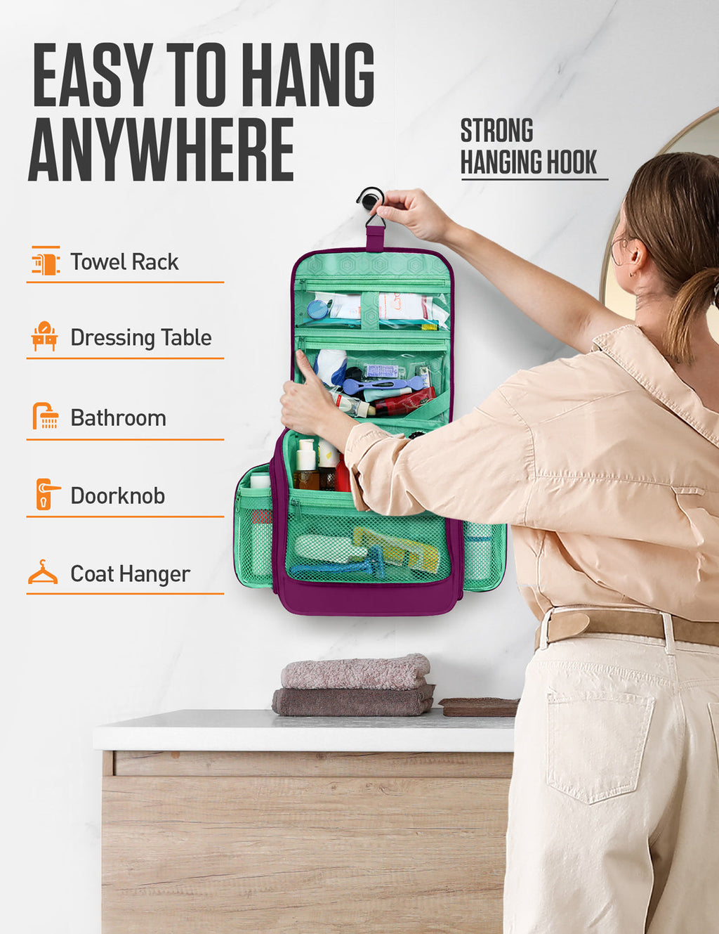 Hanging Travel Toiletry Bag - Fabs things