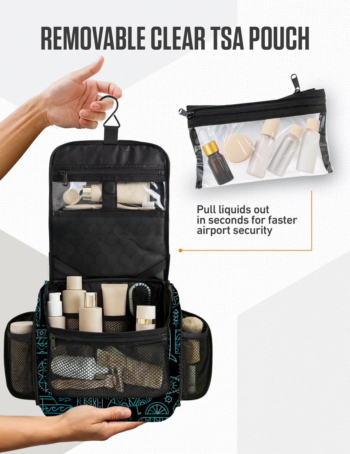 Hanging Travel Toiletry Bag - Fabs things