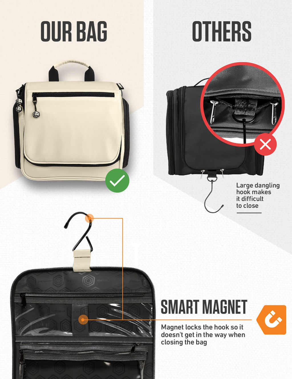Hanging Travel Toiletry Bag - Fabs things
