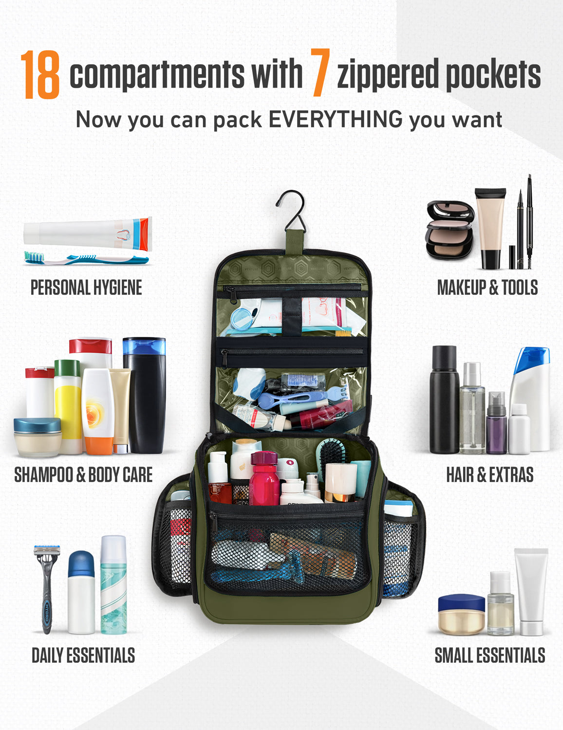 Hanging Travel Toiletry Bag - Fabs things