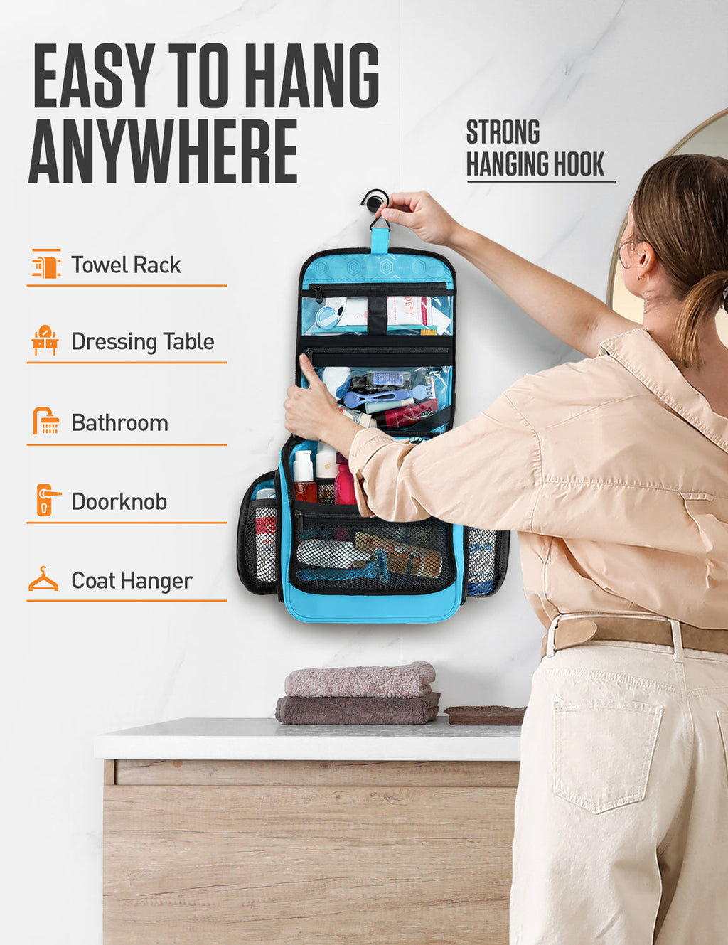Hanging Travel Toiletry Bag - Fabs things