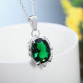 925 Sterling Silver Green Zircon Pendants Necklaces For Women Ladies Luxury Jewelry Accessories Gifts  Jewellery Money 925 - Fabs things