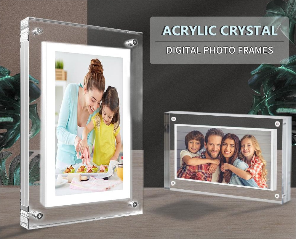 Acrylic Digital Photo Video Frame Battery New - Fabs things