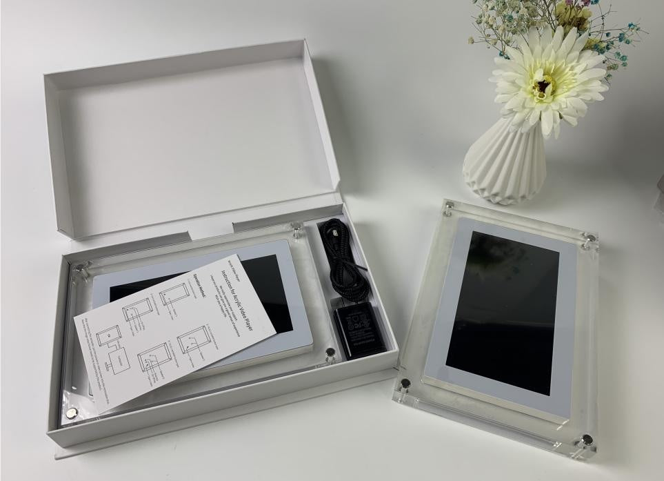 Acrylic Digital Photo Video Frame Battery New - Fabs things
