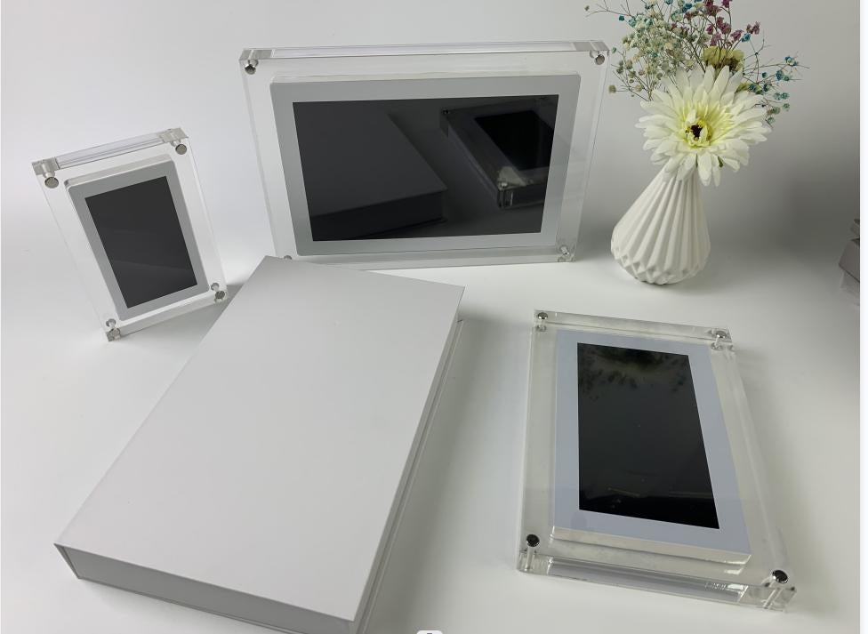 Acrylic Digital Photo Video Frame Battery New - Fabs things