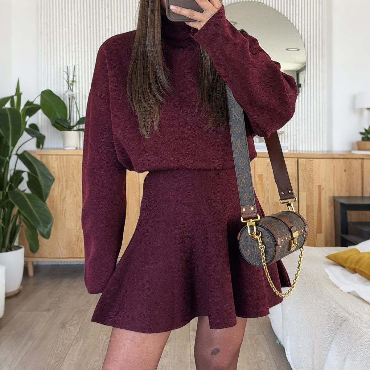 Casual Vacation Sweater Long Sleeve Dress Women Clothing Autumn Winter - Fabs things