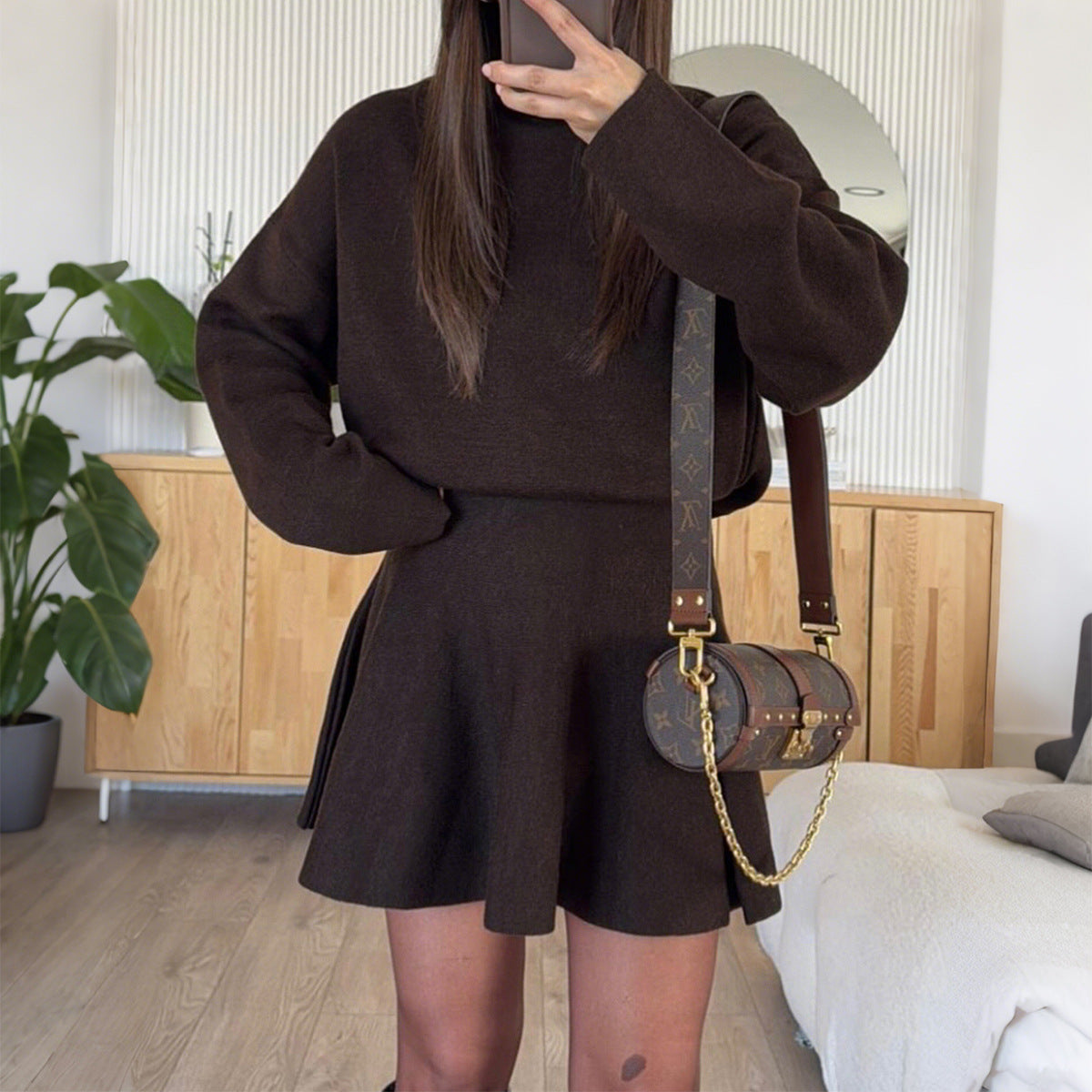 Casual Vacation Sweater Long Sleeve Dress Women Clothing Autumn Winter - Fabs things