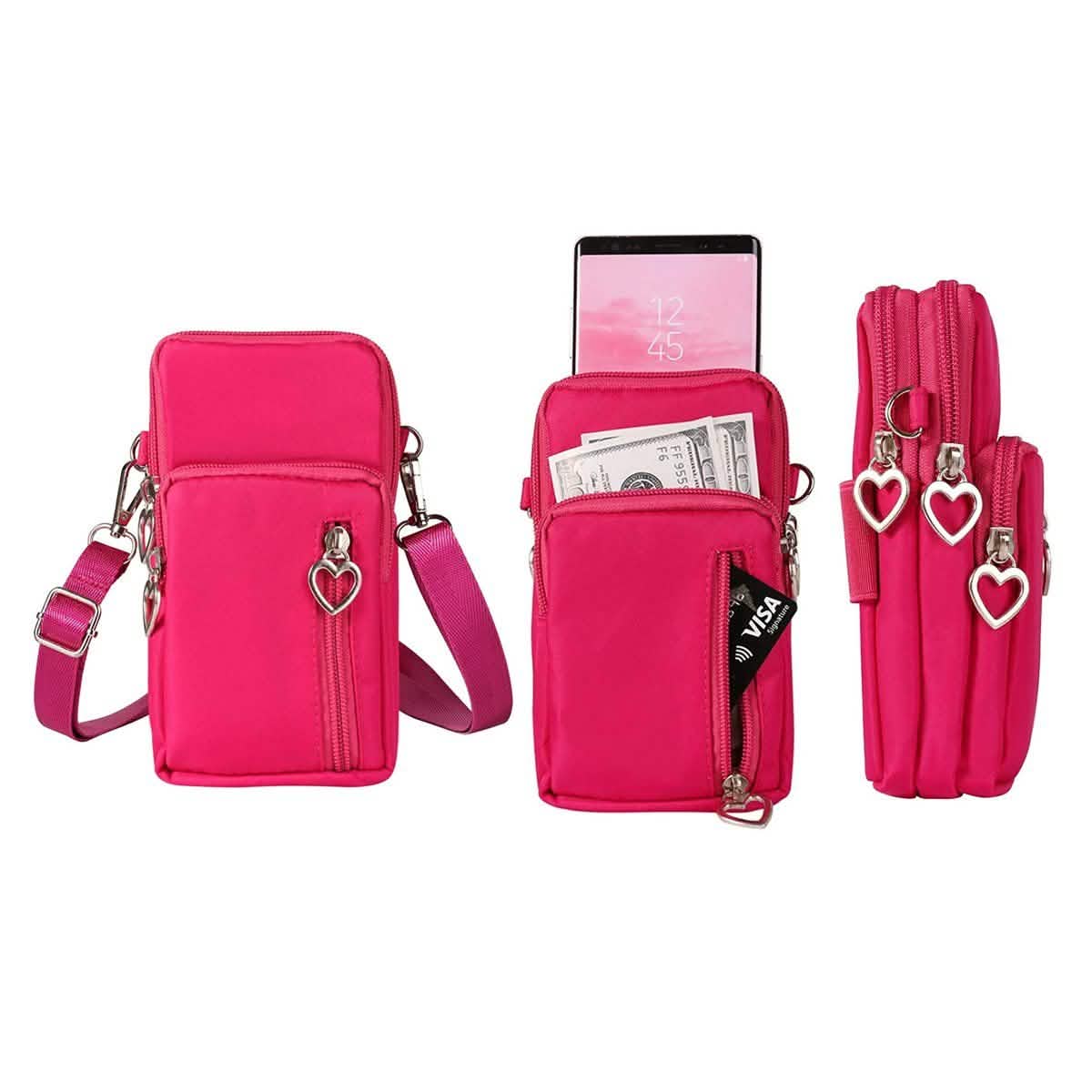Women's Mini Cross-Body Shoulder Strap Cell Phone Wallet Pouch Bag Purse - Fabs things