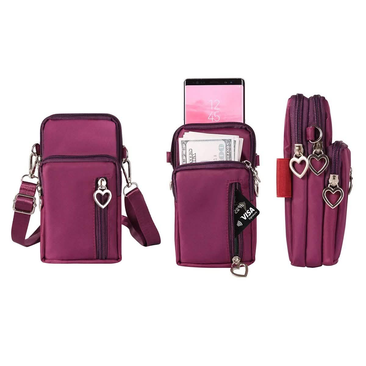 Women's Mini Cross-Body Shoulder Strap Cell Phone Wallet Pouch Bag Purse - Fabs things