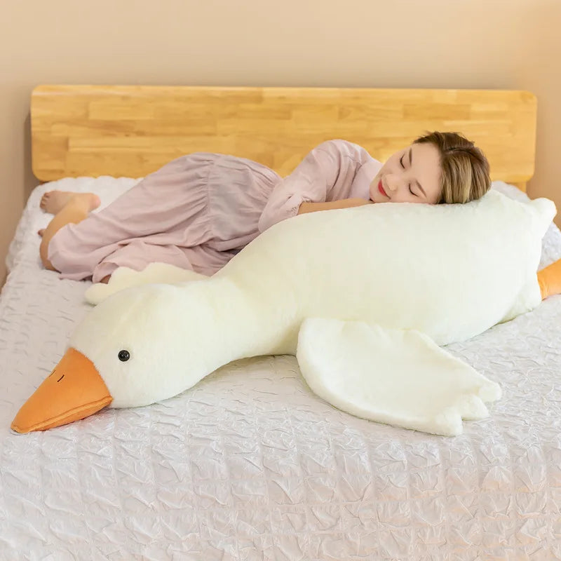 Hot 50/90/130CM Funny Goose Plush Stuffed Soft Duck Sleeping Pillow Sofa Cushion Kids Girlfriend Birthday Gift Toy - Fabs things
