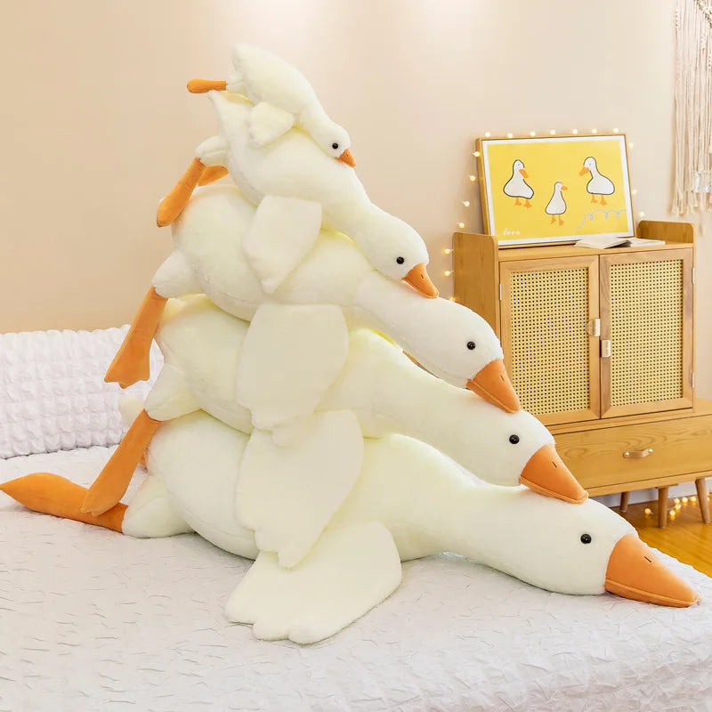 Hot 50/90/130CM Funny Goose Plush Stuffed Soft Duck Sleeping Pillow Sofa Cushion Kids Girlfriend Birthday Gift Toy - Fabs things